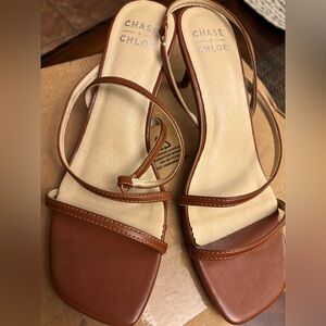 Chase + Chloe Tan Strappy Heels